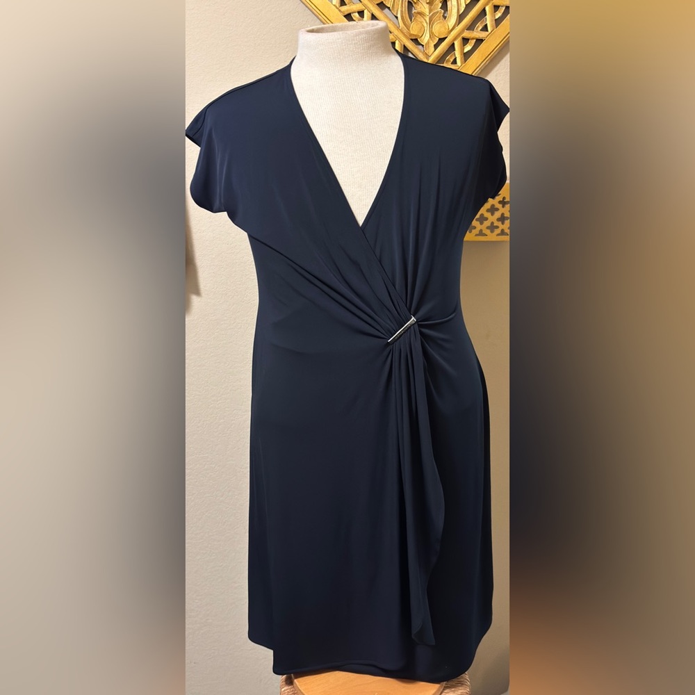 Michael Kors Midnight Blue Asymmetrical Dress Size XL